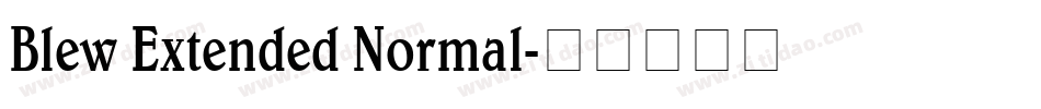Blew Extended Normal字体转换